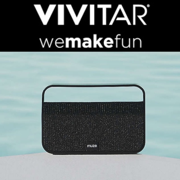 🆕🔊 MUZE Portable Bluetooth Speaker VIVITAR BLACK - Picture 1 of 7